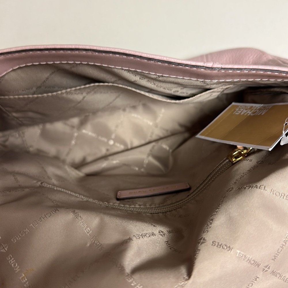 🔥🔥🔥NEW Michael Kors Bedford Medium Convertible Flap Pink Leather Shoulder Bag - Picture 12 of 15